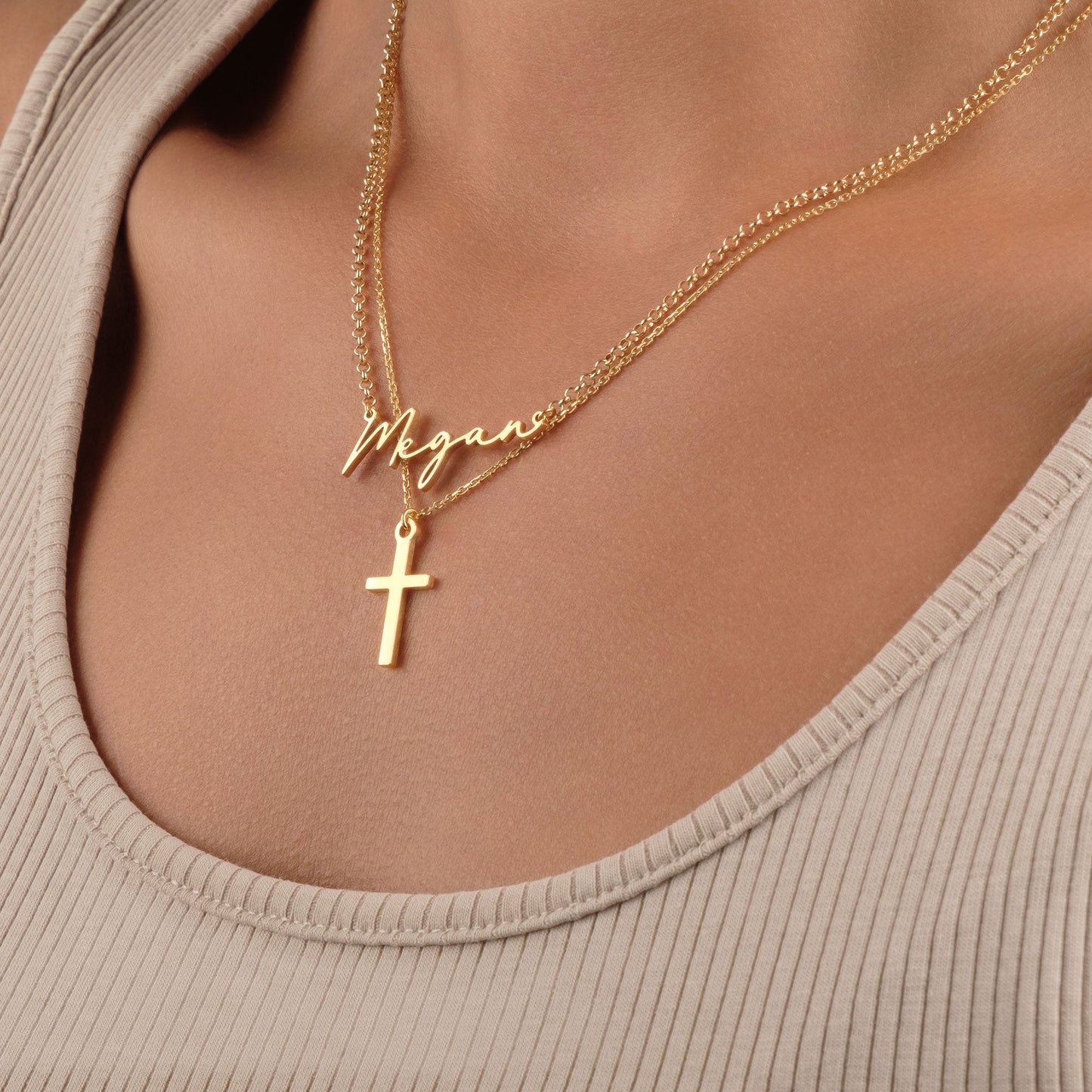 Cross-Shine: Vertical Cross Pendant