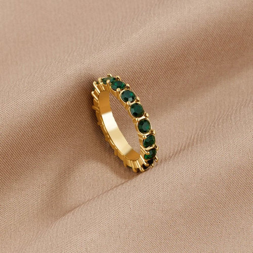 Alma - Emerald 18K Crystal Ring