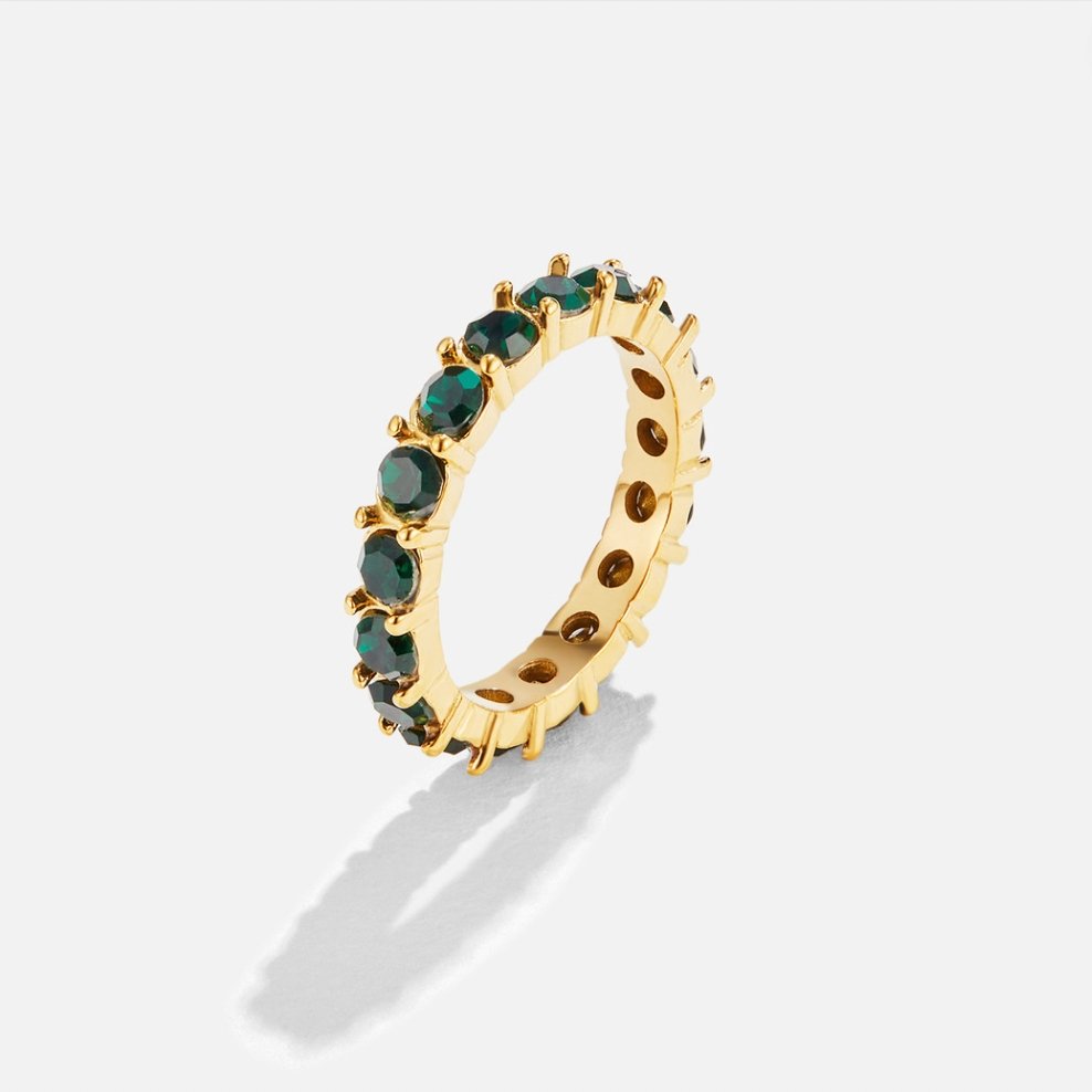 Alma - Emerald 18K Crystal Ring