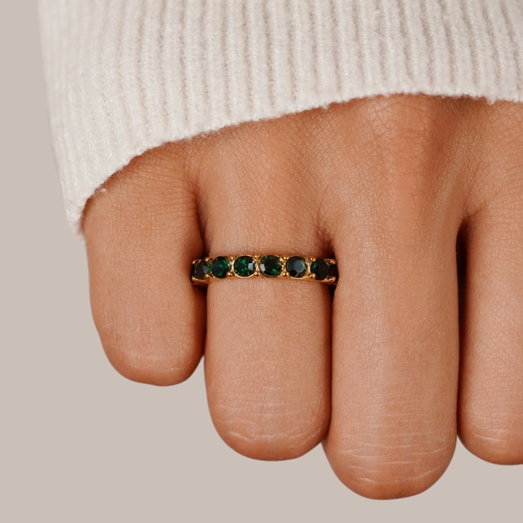 Alma - Emerald 18K Crystal Ring