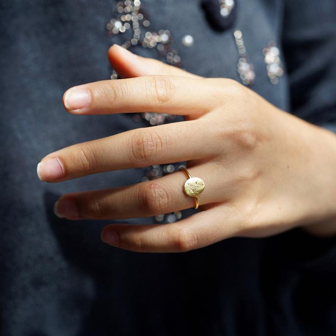 Birth Flower Ring - Custom Delicate Ring