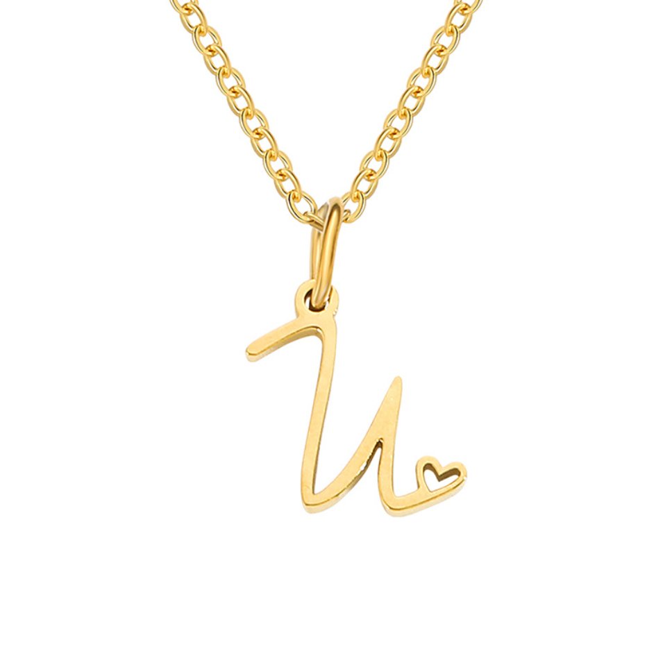 Skyla - Letter Heart Necklace
