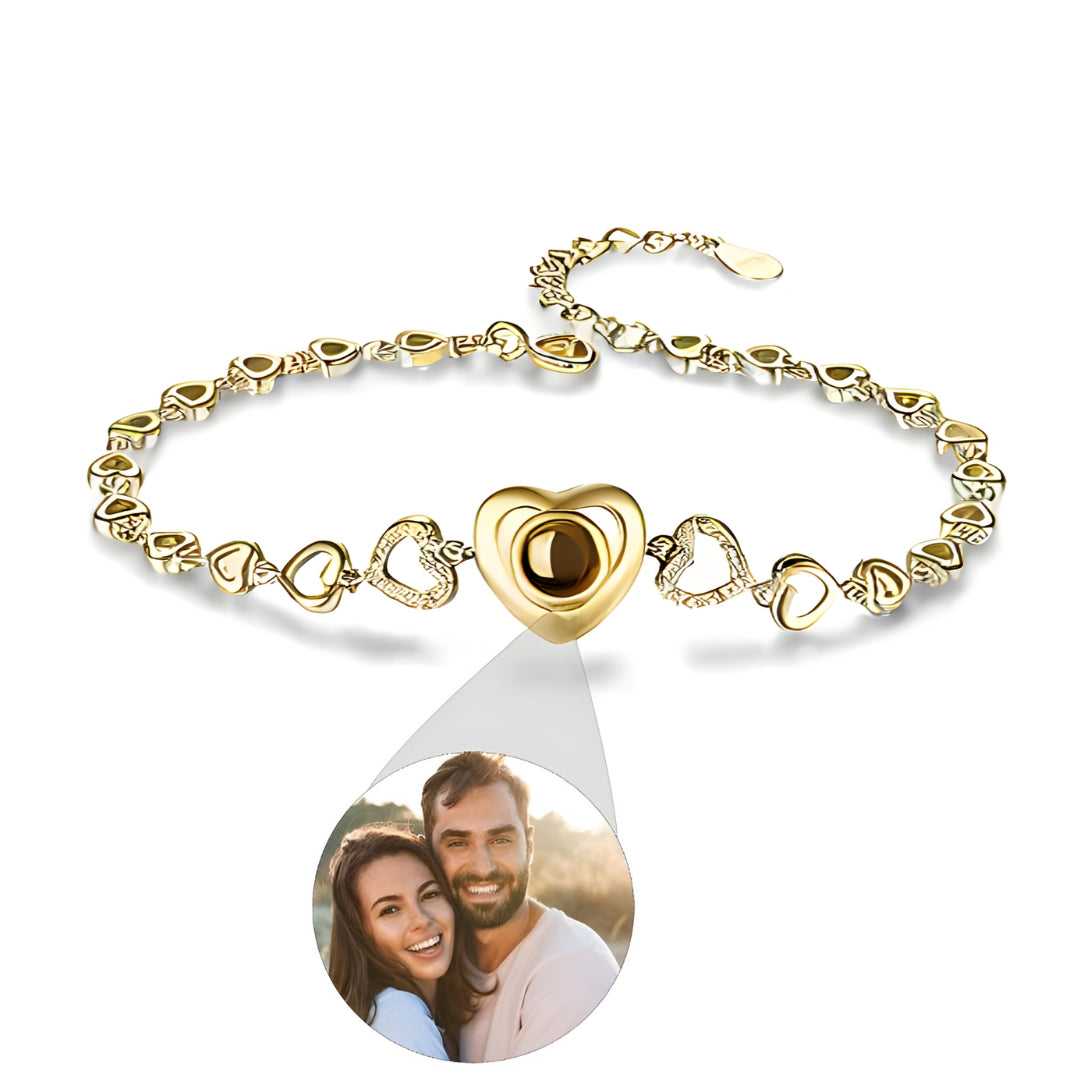 Personalized Heart Photo Bracelet