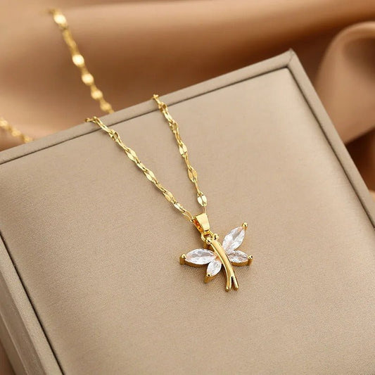 Roselle - Iconic Dainty Butterfly Necklace
