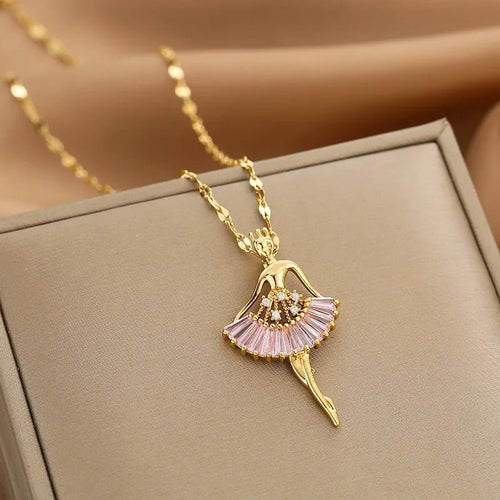 Roselle - Iconic Dainty Ballerina Necklace
