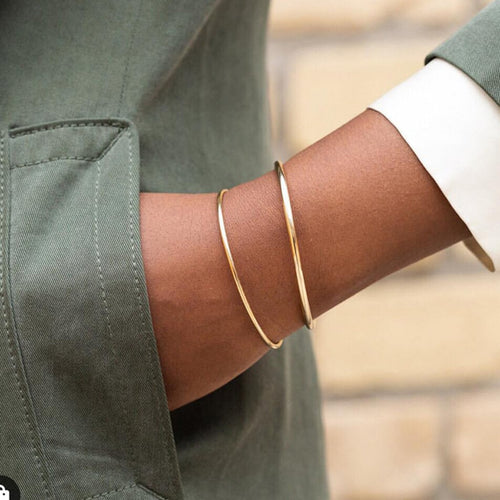 Classic Bangle - Slip-On Gold Bracelet