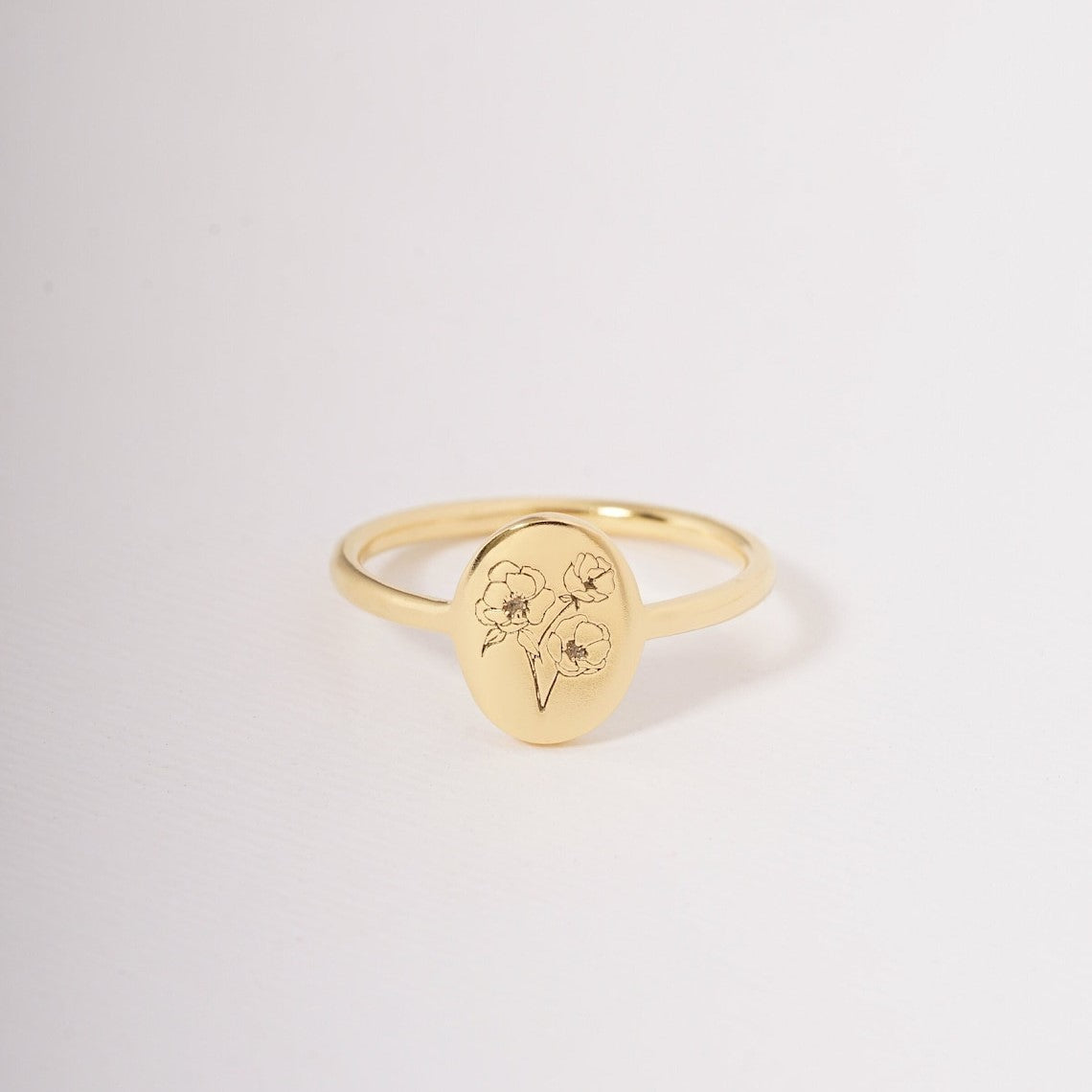 Birth Flower Ring - Custom Delicate Ring