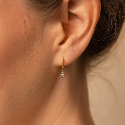 Hanging Earrings - Delicate Diamond Earrings
