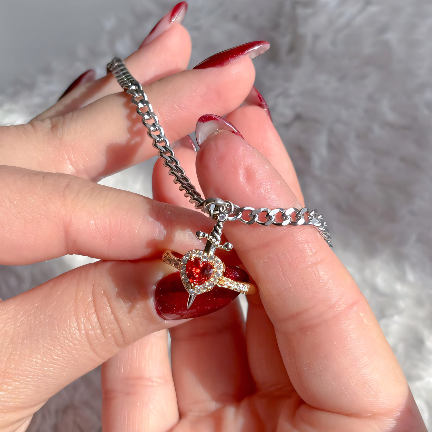 Ava - Couples Ring & Bracelet Set