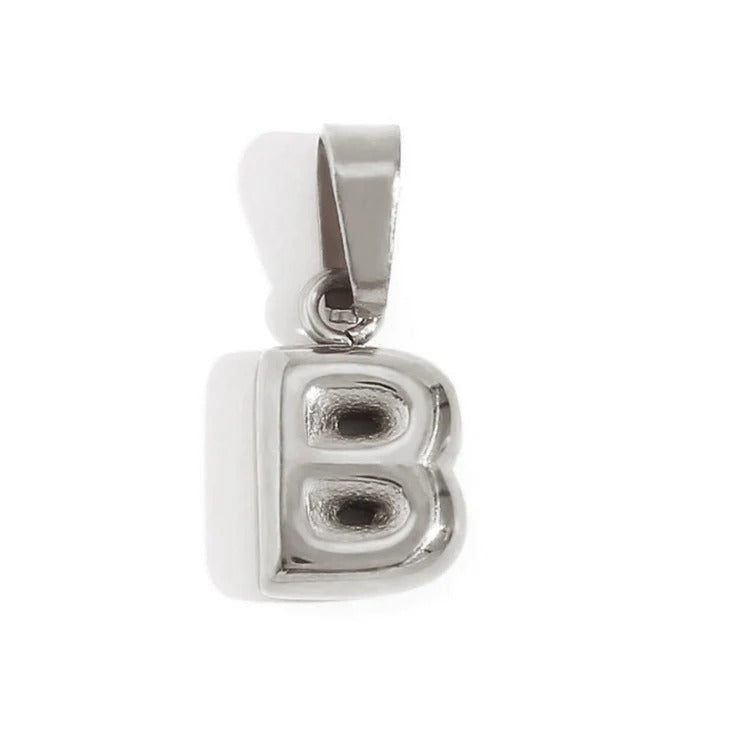 Esme - Bubble Letter Necklace Silver