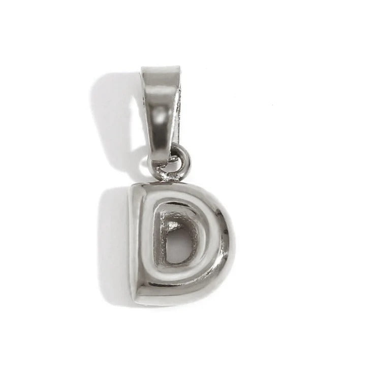 Esme - Bubble Letter Necklace Silver