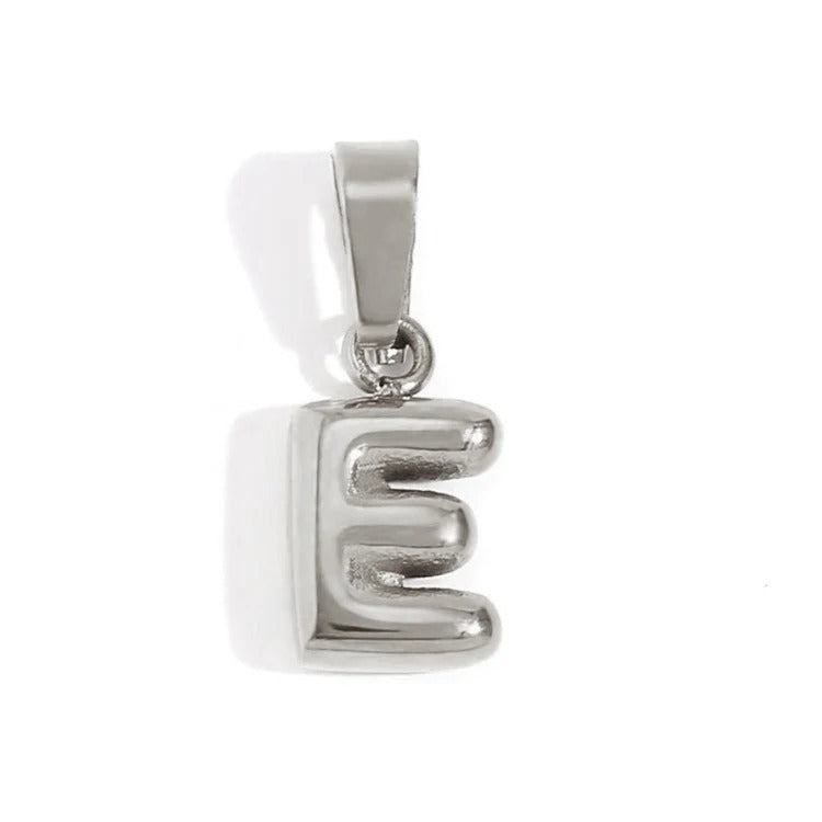 Esme - Bubble Letter Necklace Silver