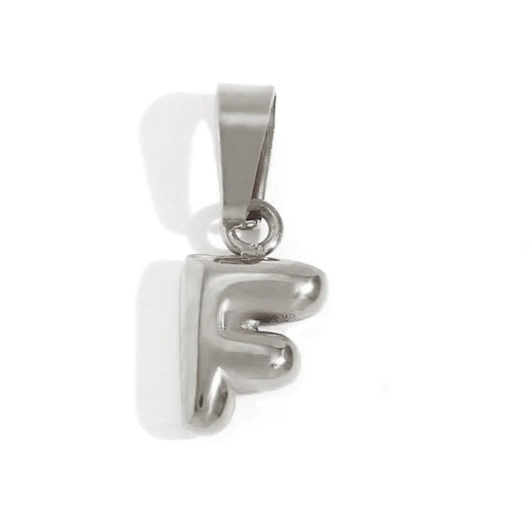 Esme - Bubble Letter Necklace Silver