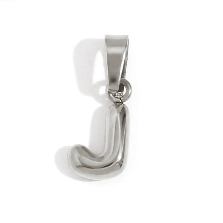 Esme - Bubble Letter Necklace Silver