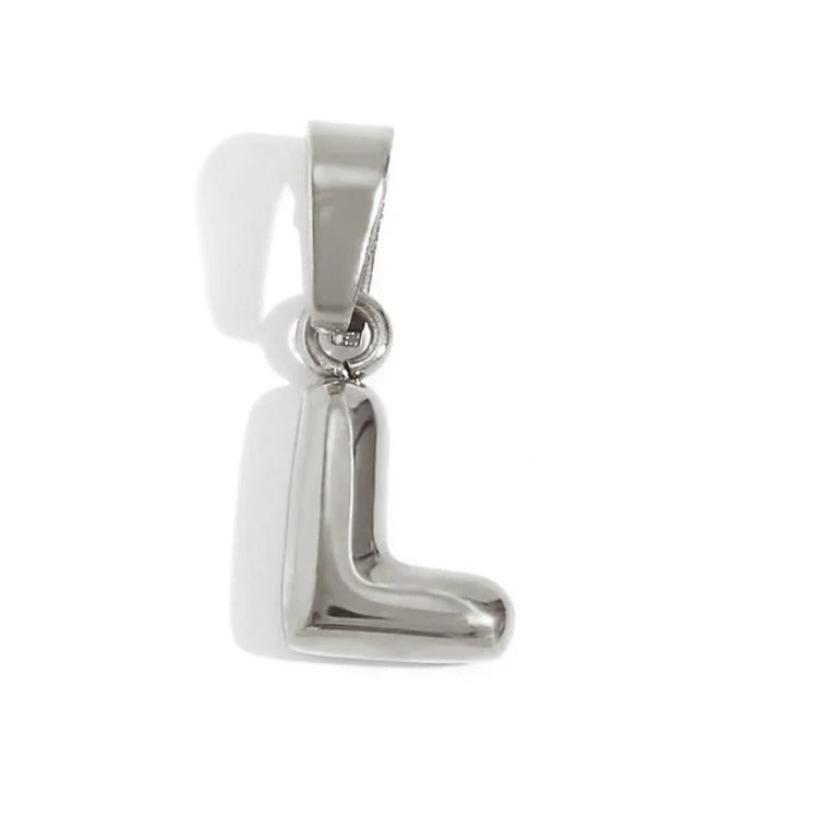 Esme - Bubble Letter Necklace Silver