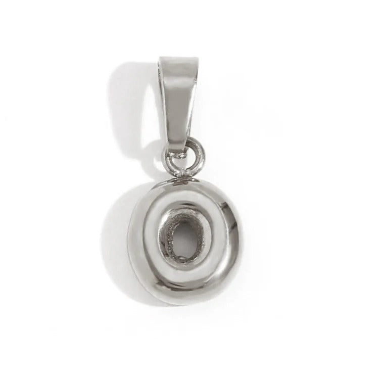 Esme - Bubble Letter Necklace Silver