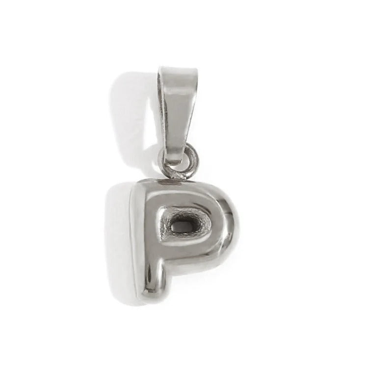 Esme - Bubble Letter Necklace Silver