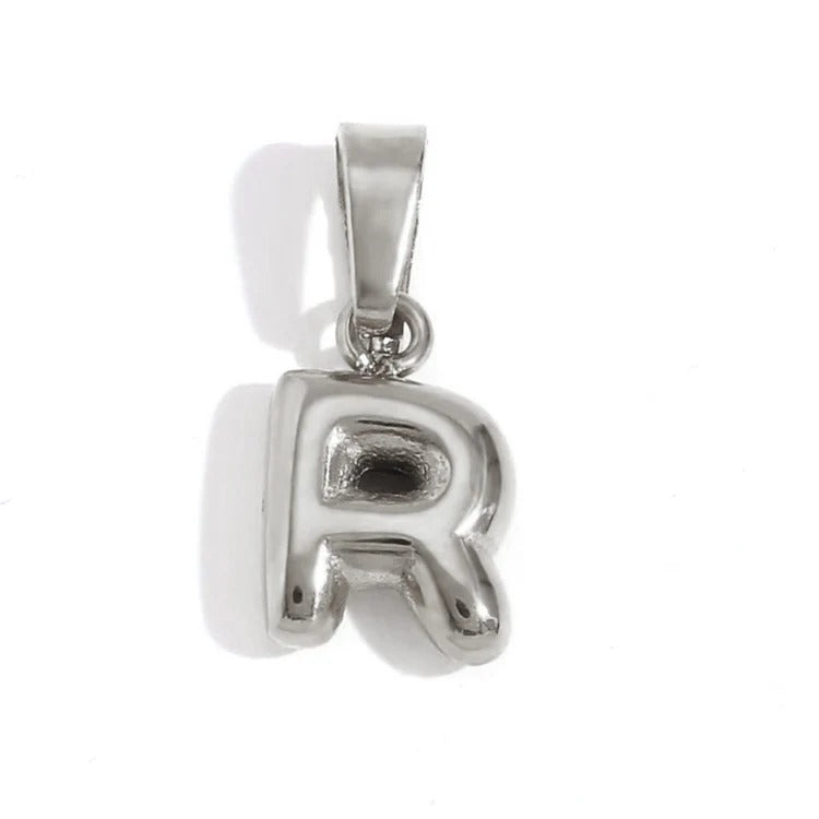 Esme - Bubble Letter Necklace Silver