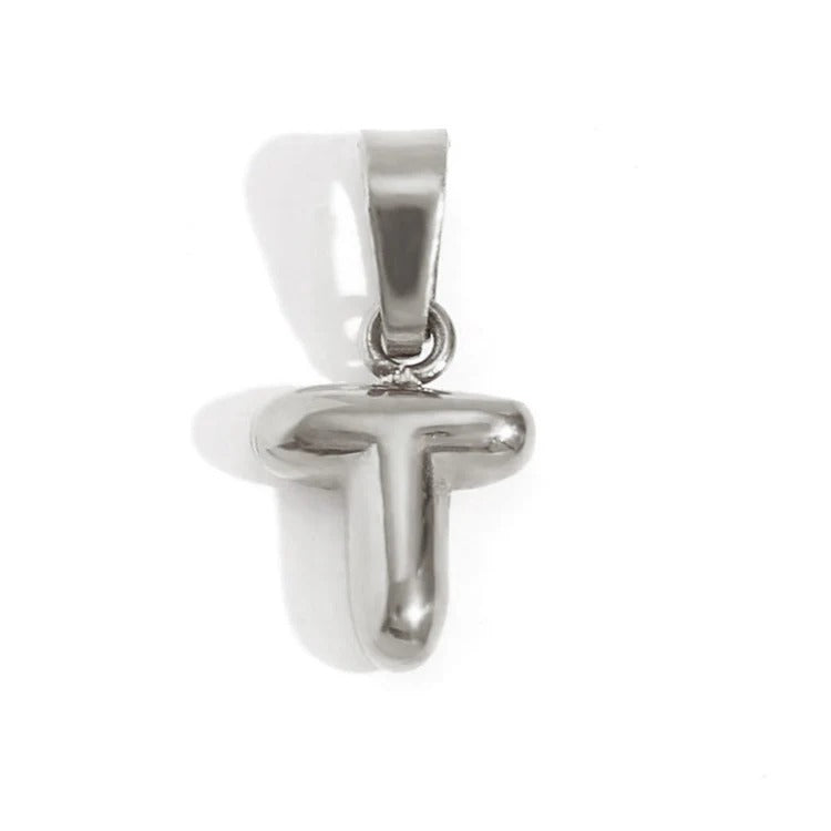 Esme - Bubble Letter Necklace Silver