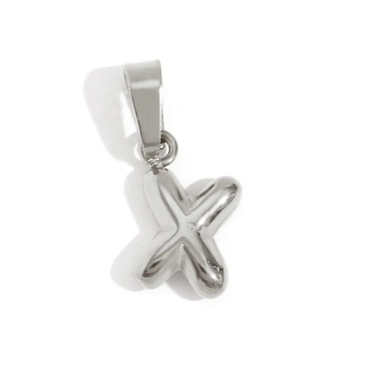 Esme - Bubble Letter Necklace Silver