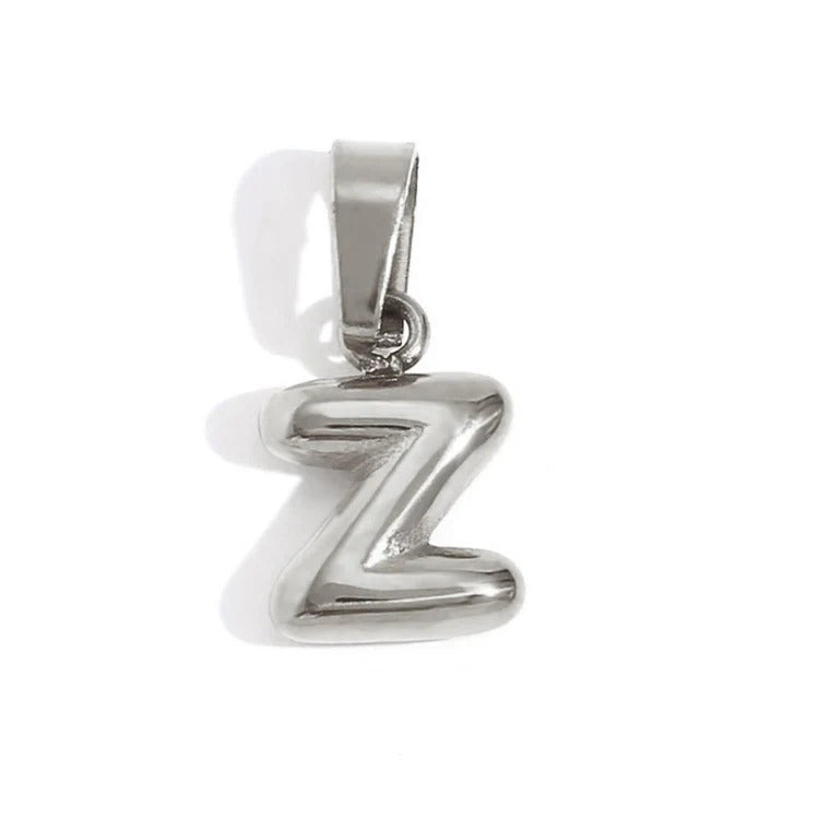 Esme - Bubble Letter Necklace Silver