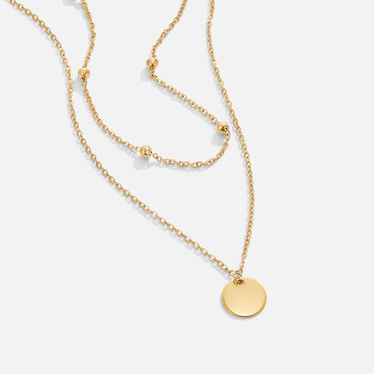Lily - Layered Disc Necklace Gold