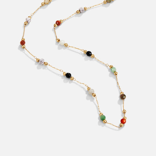 Cora - Multicolor Beaded Stone Necklace