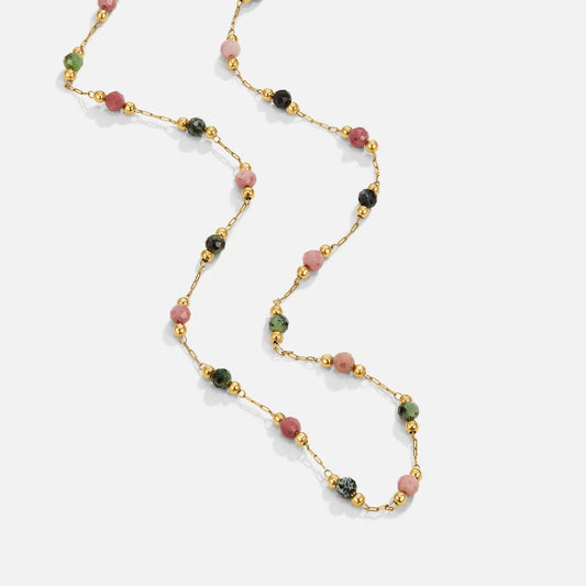 Cora - Spring Beaded Stone Necklace