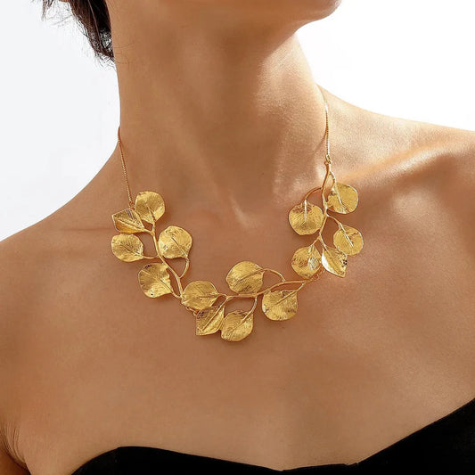 Chloe - Leaf Statement Necklace