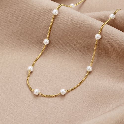 Briana - Pearl 18K Gold Necklace