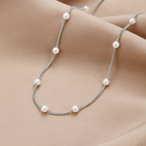 Briana - Pearl 18K Silver Necklace