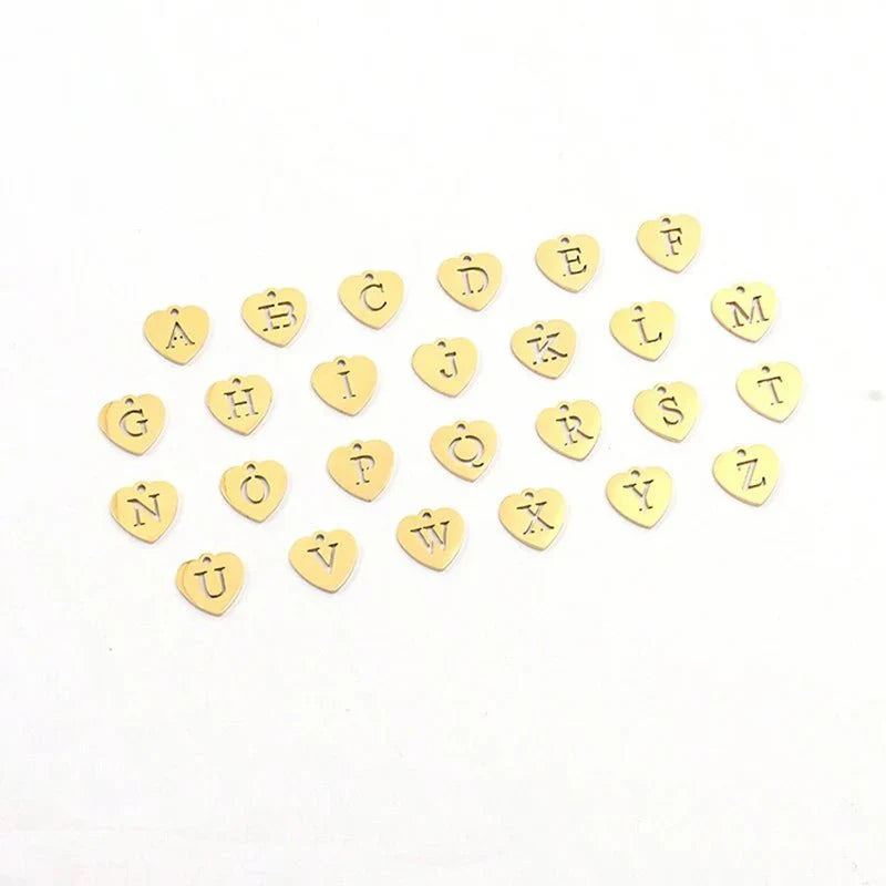 Daisy - Paperclip Heart Letter Initial Choker Necklace