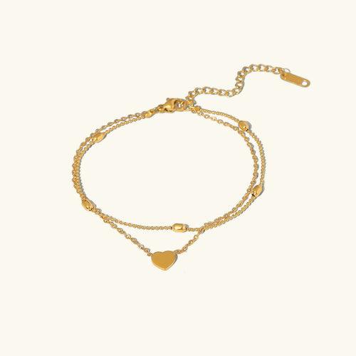 Hazel - Gold Heart Anklet