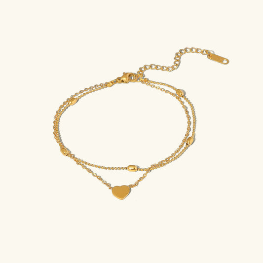 Hazel - Gold Heart Anklet