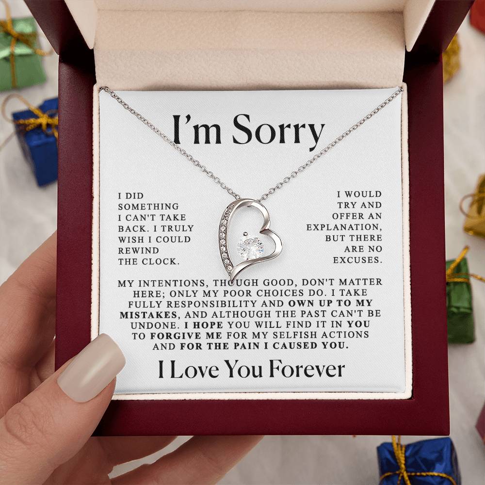 Apology Gift For Her - Heart necklace