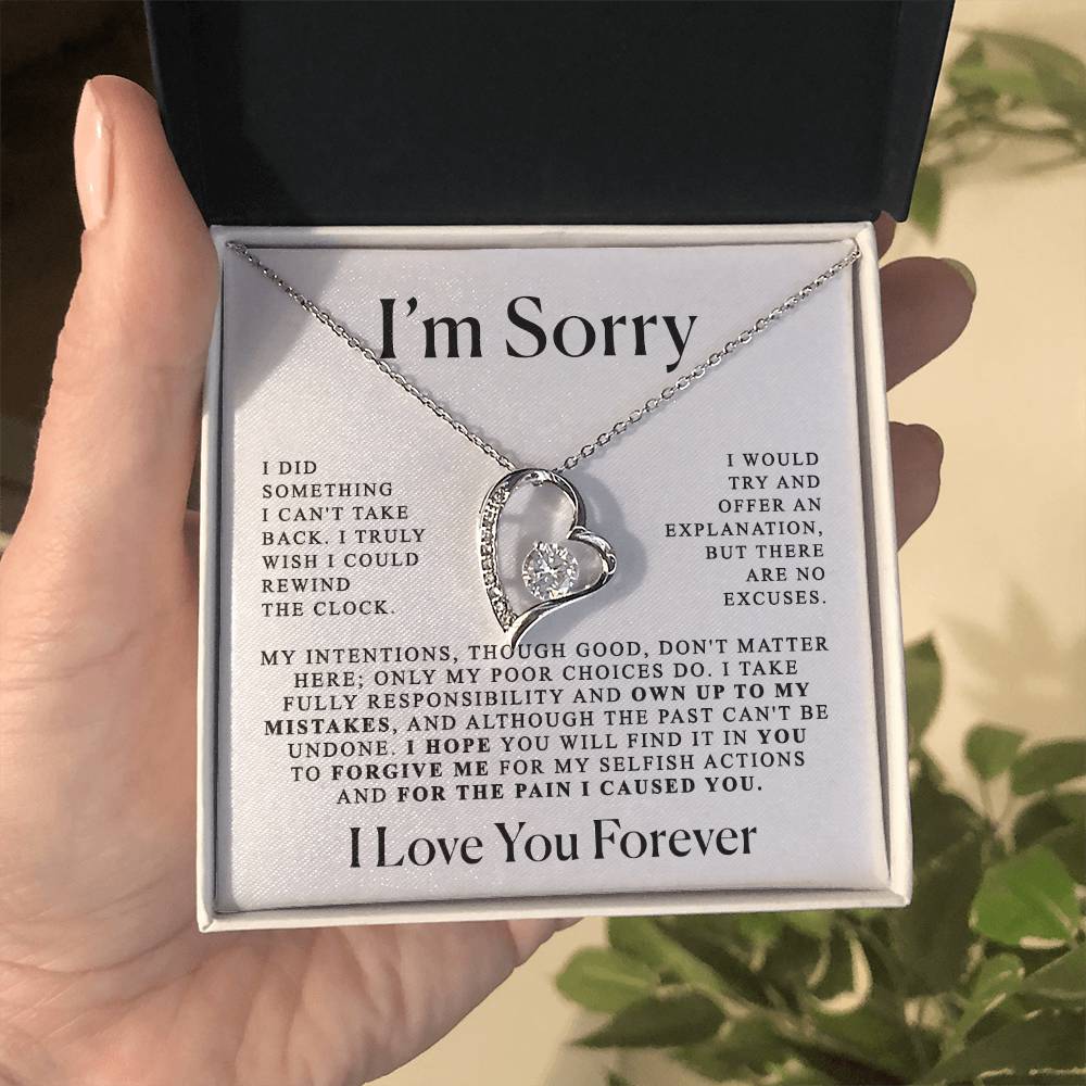 Apology Gift For Her - Heart necklace