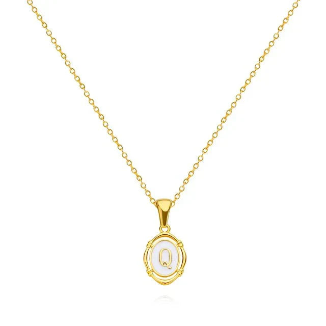 Trinity - Vintage Gold Letter Necklace