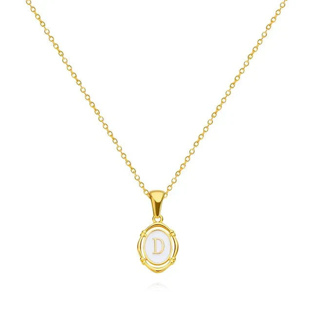 Trinity - Vintage Gold Letter Necklace