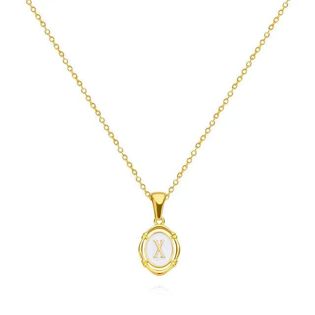 Trinity - Vintage Gold Letter Necklace