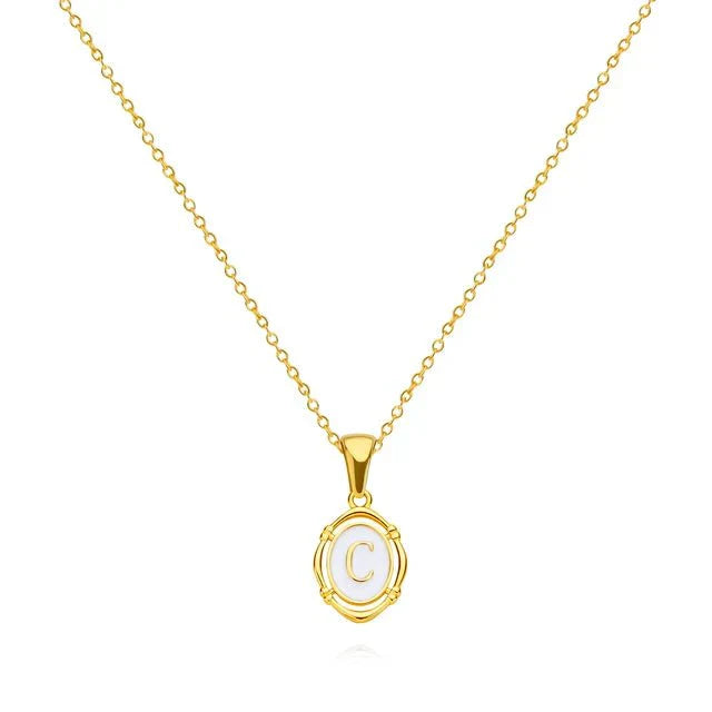Trinity - Vintage Gold Letter Necklace