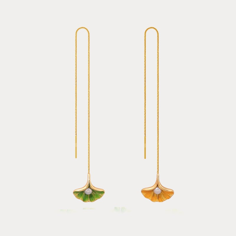 Ramona - Ginkgo Leaf Earrings