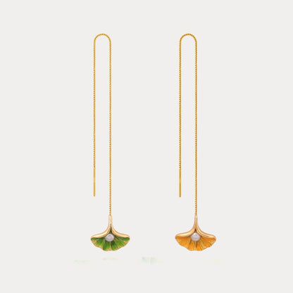 Ramona - Ginkgo Leaf Earrings