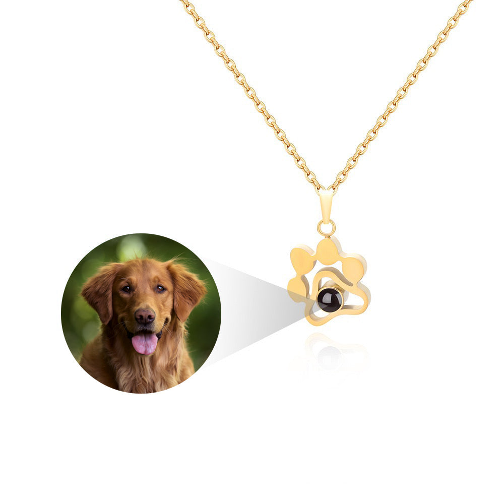 Alyra - Personalized Photo Paw Necklace