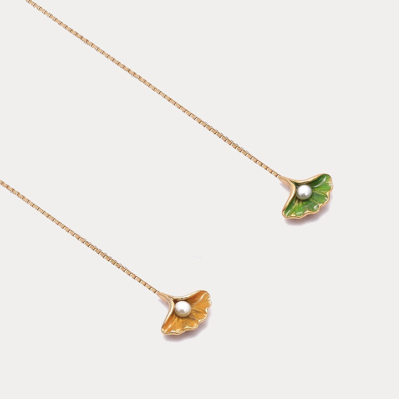 Ramona - Ginkgo Leaf Earrings