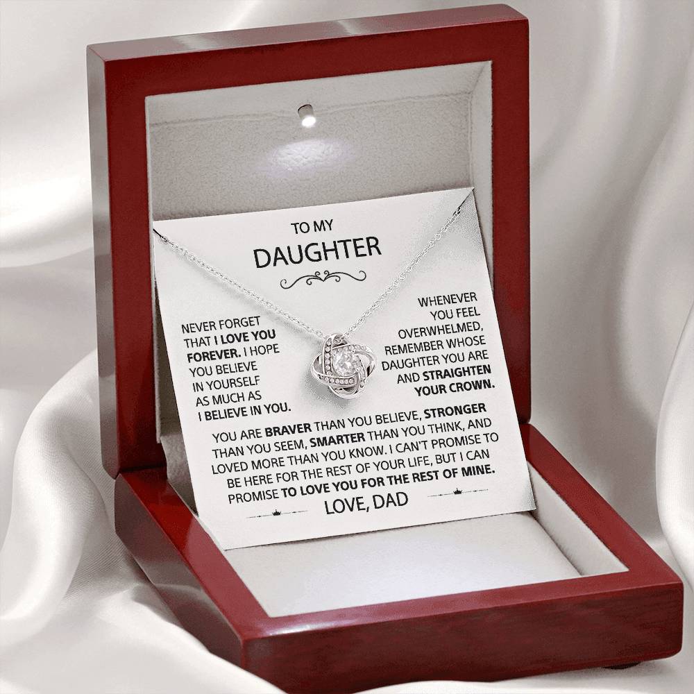 To my Daughter - Knot Love necklace, from Dad