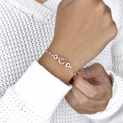 Luxe Diamond Heart Projection Bracelet