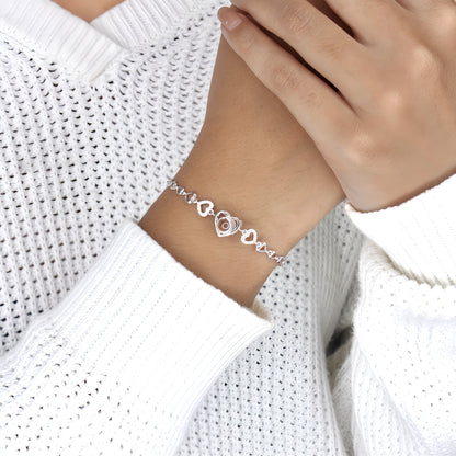 Luxe Diamond Heart Projection Bracelet
