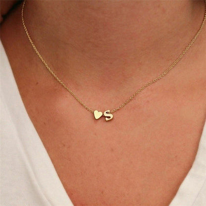Mallory - Love Initial Letter Necklace