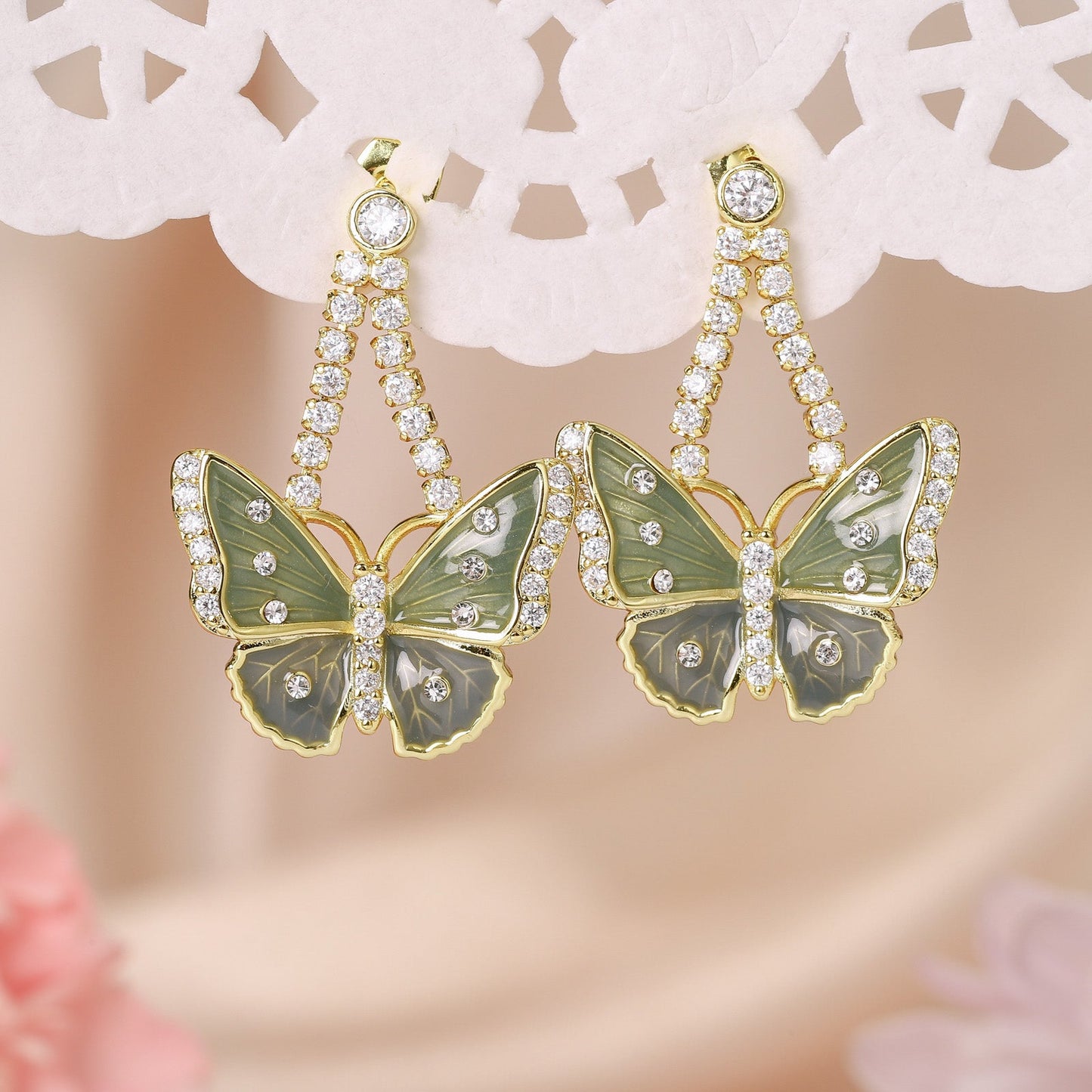 Lana - Butterfly Diamond Earrings