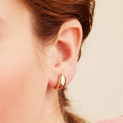 Lindsay - Smooth Huggie Earrings